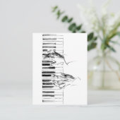 Piano-muziek Briefkaart (Staand voorkant)