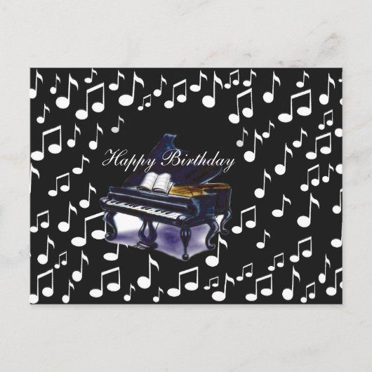 Piano Muziek_ Briefkaart (Voorkant)