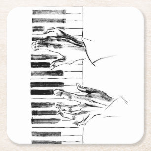 Piano-muziek Kartonnen Onderzetters