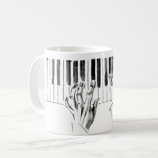 Piano-muziek Koffiemok (Voorkant links)