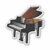 Piano.muziek, muziek, muziek sticker (Voorkant)