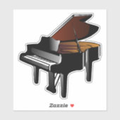 Piano.muziek, muziek, muziek sticker (Vel)