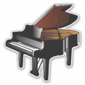 Piano.muziek, muziek, muziek sticker (Voorkant)