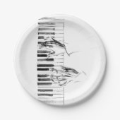 Piano-muziek Papieren Bordje (Voorkant)