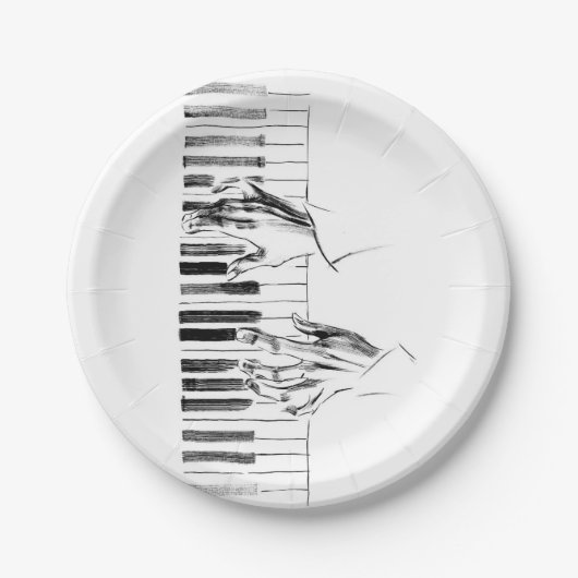 Piano-muziek Papieren Bordje (Voorkant)