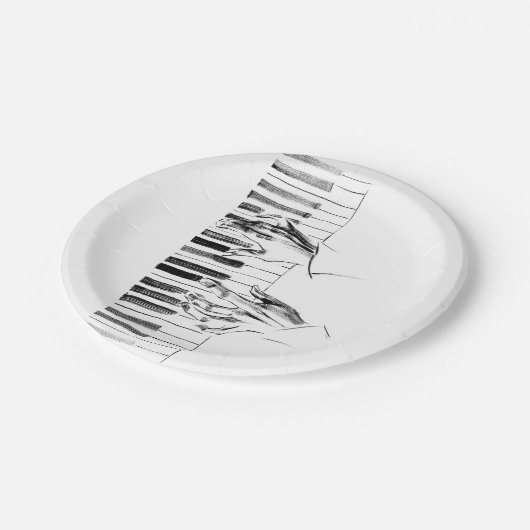 Piano-muziek Papieren Bordje (Gekanteld)