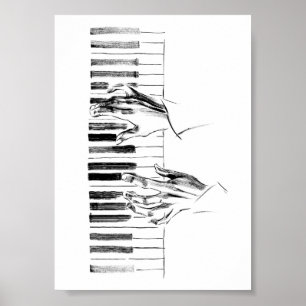 Piano-muziek Poster
