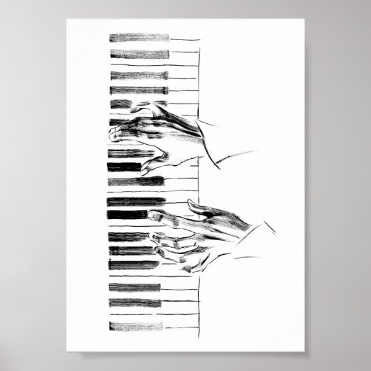 Piano-muziek Poster (Voorkant)