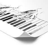 Piano-muziek Poster (Hoek)