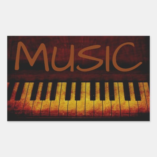 Piano, Muziek, Sticker (Voorkant)