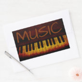 Piano, Muziek, Sticker (Envelop)