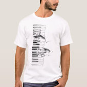 Piano-muziek T-shirt (Voorkant)