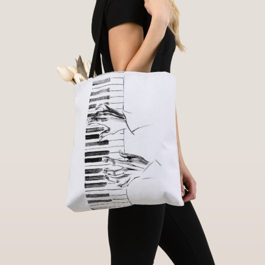 Piano-muziek Tote Bag (Dichtbij)