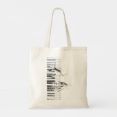 Piano-muziek Tote Bag (Achterkant)