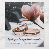 Piano Muziek Trouwringen Bruidsmeisje Wijnlabel Wijn Etiket (Enkel label)