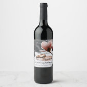 Piano Muziek Trouwringen Bruidsmeisje Wijnlabel Wijn Etiket (Voorkant)