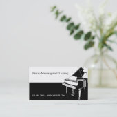 Piano-muziek verplaatsen en afstemmen visitekaartje (Staand voorkant)