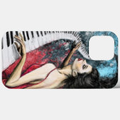 Piano Muziek Vrouw iPhone Case (Achterkant (horizontaal))