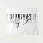 Piano-muziek Wandkleed (Voorkant (horizontaal))