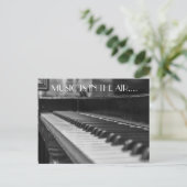 Piano, muziek zit in het Briefkaart (Staand voorkant)