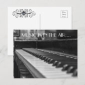 Piano, muziek zit in het Briefkaart (Voorkant / Achterkant)
