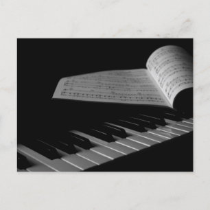 Piano muziekblad kunst briefkaart