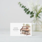 Piano Muziekleraar Muzikant Visitekaartje (Staand voorkant)