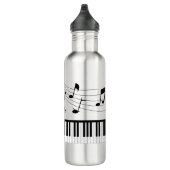 Piano-Muzieknoten Aangepaste kleuren op maat Waterfles (Rechts)