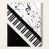 Piano-Muzieknoten - Aangepaste kleuren Planner (Achterkant)