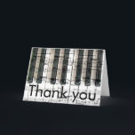 Piano muzieknoten Dank u Bedankkaart<br><div class="desc">pianokaart bedankt</div>