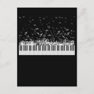 Piano Muzieknoten Instrument Musicien Pianist Briefkaart