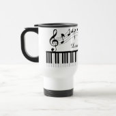 Piano Muzieknoten Script Name Black White Reisbeker (Links)