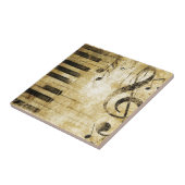 Piano-Muzieknoten Tegeltje (Zijkant)