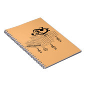 Piano-muzieksymbolen Notitieboek (Rechterzijde)