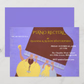 Piano Muziekuitvoering Duet Recital Evenement  Kaart (Voorkant / Achterkant)