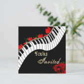 Piano/Muzikale Uitnodiging - Multidoel (Staand voorkant)