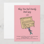 Piano Niaid AI-Generated Victoriaans Holiday Card Feestdagenkaart (Voorkant / Achterkant)