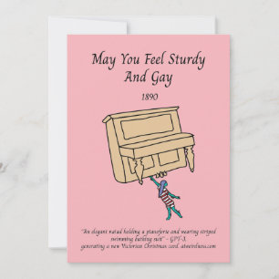 Piano Niaid AI-Generated Victoriaans Holiday Card Feestdagenkaart