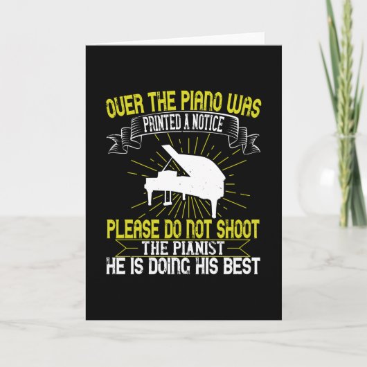 Piano - Niet schieten Kaart (Voorkant)