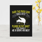 Piano - Niet schieten Kaart (Gele Bloem)