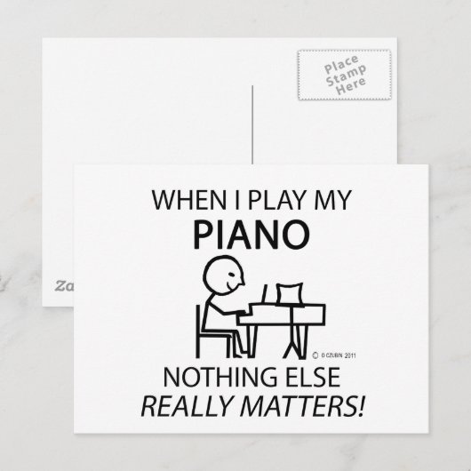 Piano Niets anders Matters Briefkaart (Voorkant / Achterkant)