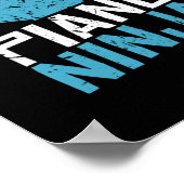 Piano Ninja Clef Music Poster (Hoek)