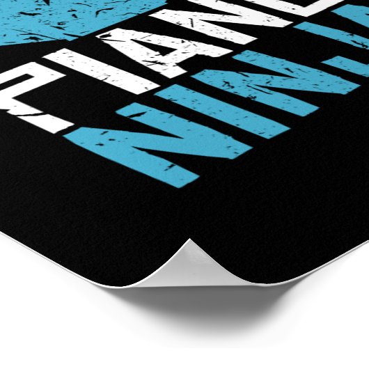 Piano Ninja Clef Music Poster (Hoek)