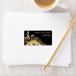 Piano Notes Clean Etiket