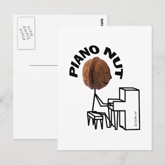 Piano Nut Briefkaart (Voorkant / Achterkant)