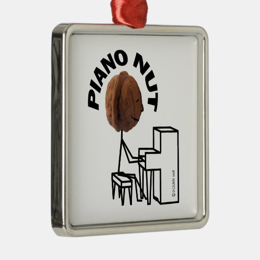 Piano Nut Metalen Ornament (Rechts)