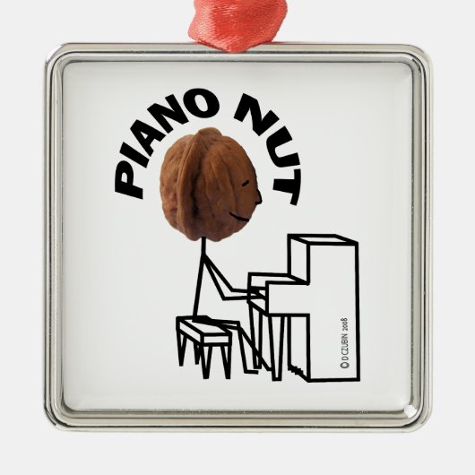 Piano Nut Metalen Ornament (Voorkant)