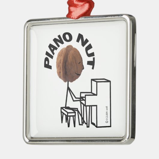 Piano Nut Metalen Ornament (Links)