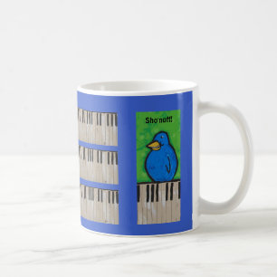 Piano oefent grappige mug uit koffiemok