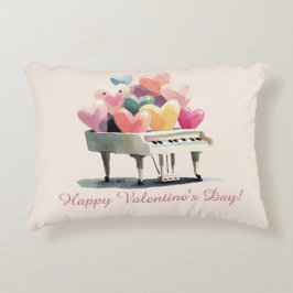 Piano of Love Hearts Valentine's Day Accent Kussen